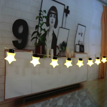 

Battery Powered 6M 20 LED LED Star Moon Light String Twinkle Garlands Remote Controller Christmas Holiday Party Wedding Lamp