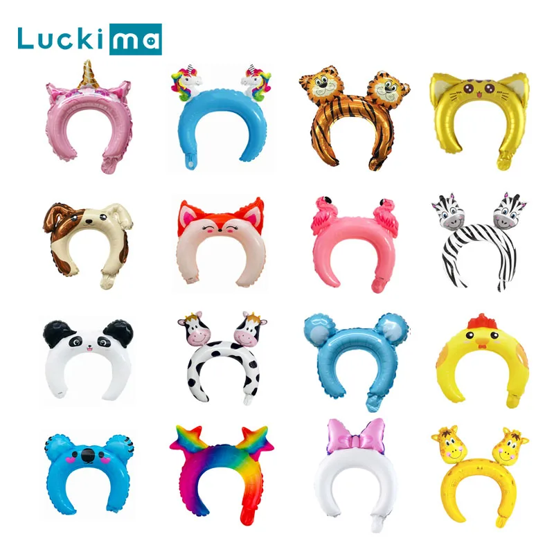 

Cartoon Animal Party Balloon Creative Headband Aluminum Ballon Kid Child Toy Wedding Halloween Christmas Party Decorations