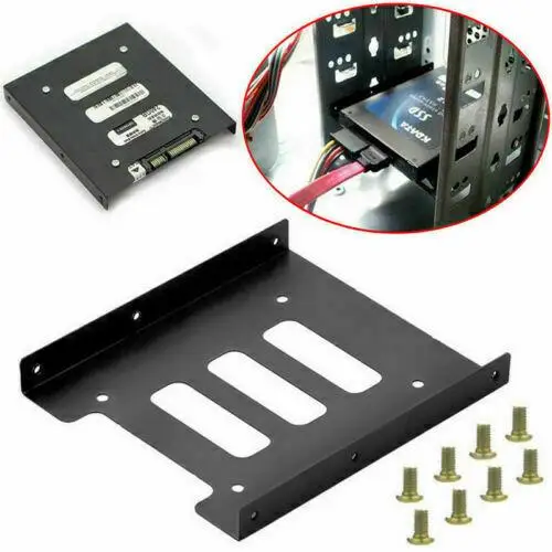 2.5 Inch SSD HDD To 3.5 Inch Metal Mounting Adapter Bracket Dock Hard Drive Holder For PC Hard Drive Enclosure Accessories