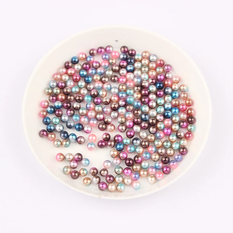 3mm small size option about 500Pcs/lot random mix color no holes Pearls Round Beads For DIY Craft Scrapbook Decoration