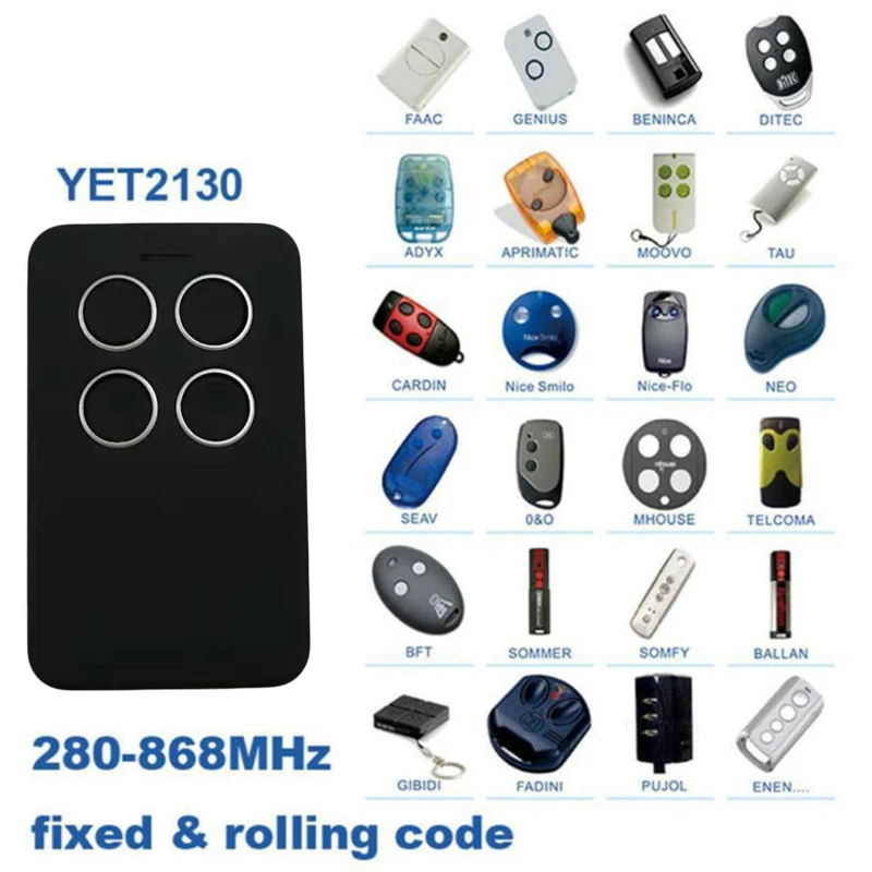 Multi-frequency Universal Remote Control 280-868MHZ Wireless Duplicator Electric Gate Garage Security Protect Door Key Switch