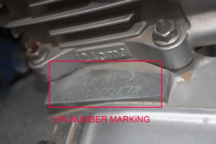 motorcycle chassis number punching 