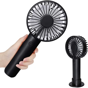 

Handheld Fan Mini Portable Fan 3 Speed Small Fan Rechargeable 2600MAh Battery Dual Blades Strong Wind USB Desk Fan