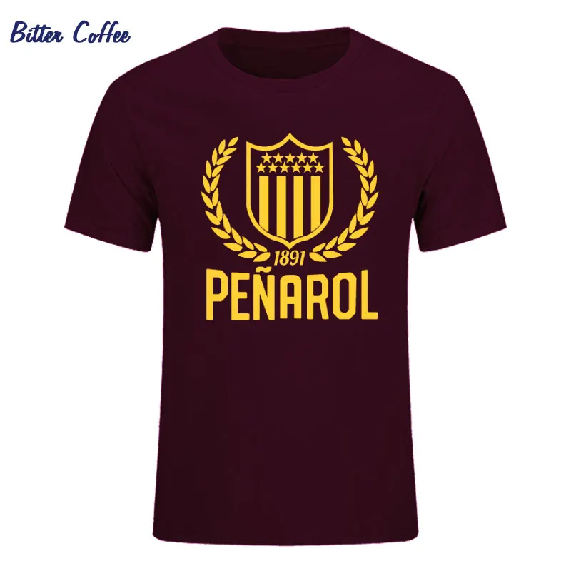 Atletico Penarol Uruguay Manyas футболки для мужчин с коротким рукавом и круглым вырезом хлопковая Мужская футболка крутая забавная уличная футболка - Цвет: 2