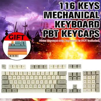 

116keys OEM PBT Keycaps Set Keycap Dye-Sublimation Keycaps For Cherry Gateron Kailh switch Mechanical Keyboard
