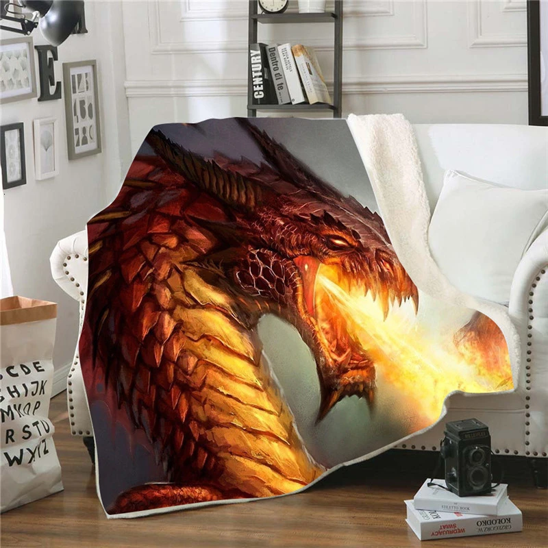 Model 13 Charizard напечатано прямоугольное одеяло домашнее офисное теплое флисовое сон одеяло двухстороннее утолщенное зимнее одеяло - Цвет: Model 13