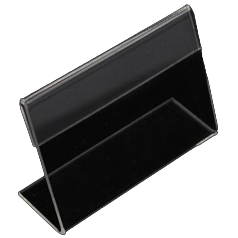 

20 Acrylic Business Card Holder L-Shaped Transparent Acrylic Table Price Tag Label Display Paper Table Sign Shelf Photo Frame