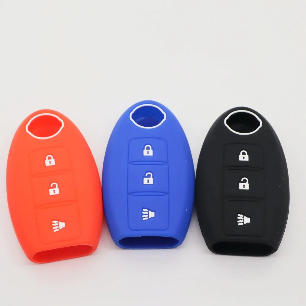 for nissan key case cover silicone 3b 3 button