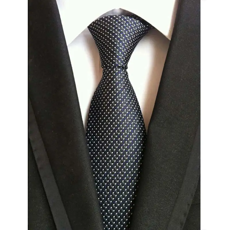 63Color Men's Ties Silk Neck Ties 8cm Jacquard Stripes Solid Dot Classic Necktie For Men Formal Business Wedding Party Gift - Цвет: YU-G61