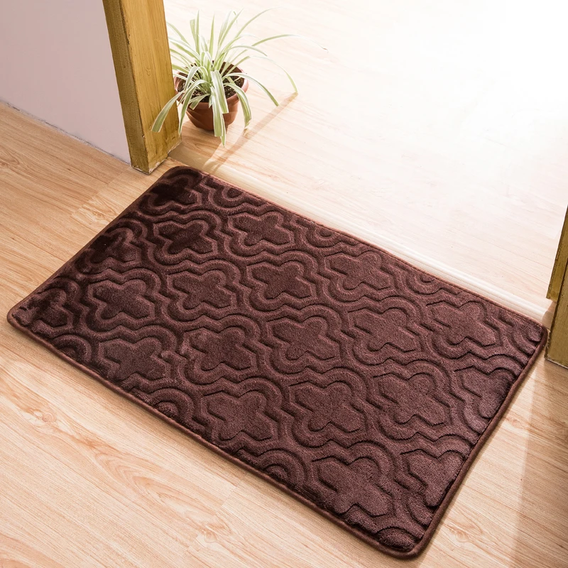 Anti-slip Anti-fatigue Bathroom Kitchen Floor Mat Entrance Doormat Washable Balcony Area Rug Living Room Bedroom Carpets - Цвет: brown Style A