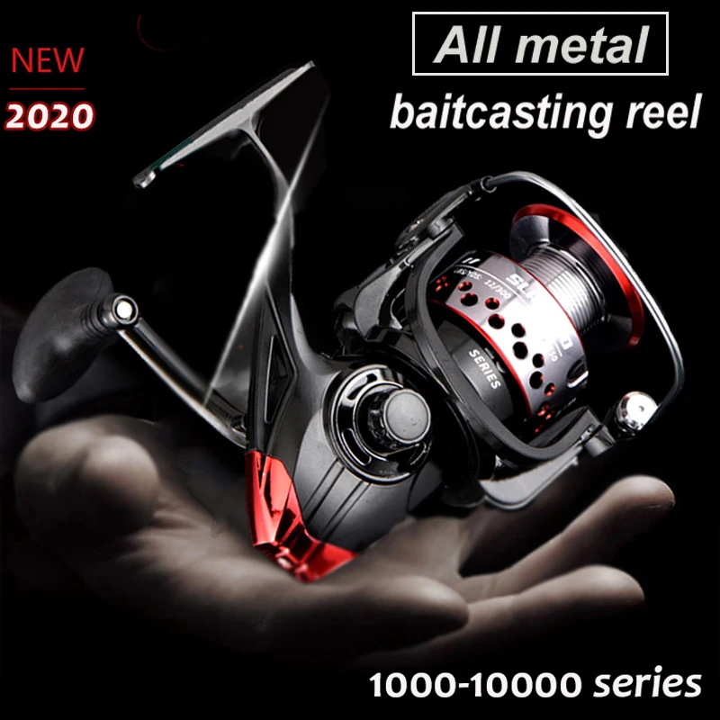 

All Metal Spinning Wheel Fishing Reel SLR1000-10000 Long Shot Anchor FishFishing Tackle 2020 Carp Reel 5.2:1 High Speed Ratio