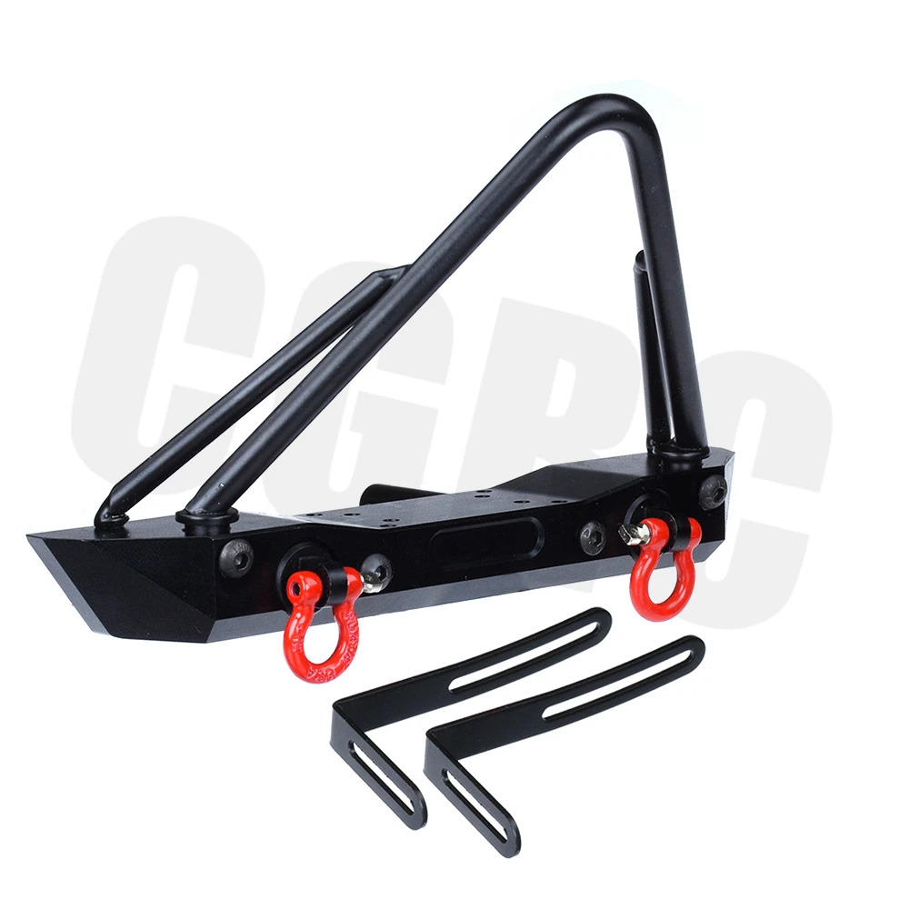 RC автомобиль CNC Металлические передние задние бамперы с запасной консоль с шиной для 1/10 RC Гусеничный TRX4 Defender Bronco Axial Scx10 90047 90046