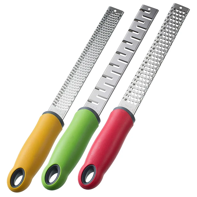 Cheese Grater Stainless Steele - A Sharp Tool for Parmesan Cheese, Ginger, Garlic, Nutmeg, Chocolate, VegetablesFruitsDishwasher Safe - Yellow