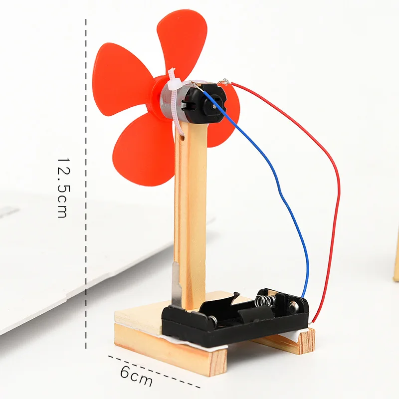 

Mini Fan Children Creative DIY Assembly Small Electric Fan Students Dormitory Electric Homemade Handmade Small Electric Fan
