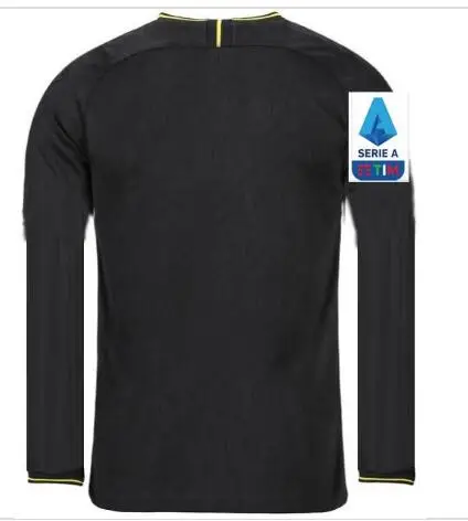 19 20 INTER MILAN ALEXIS THIRD Out BLACK MILAN Футболки с длинным рукавом для футбола LUKAKU 9 GODIN 2 BROZOVIC 19 20 JERSEY BARELLA - Цвет: shirt