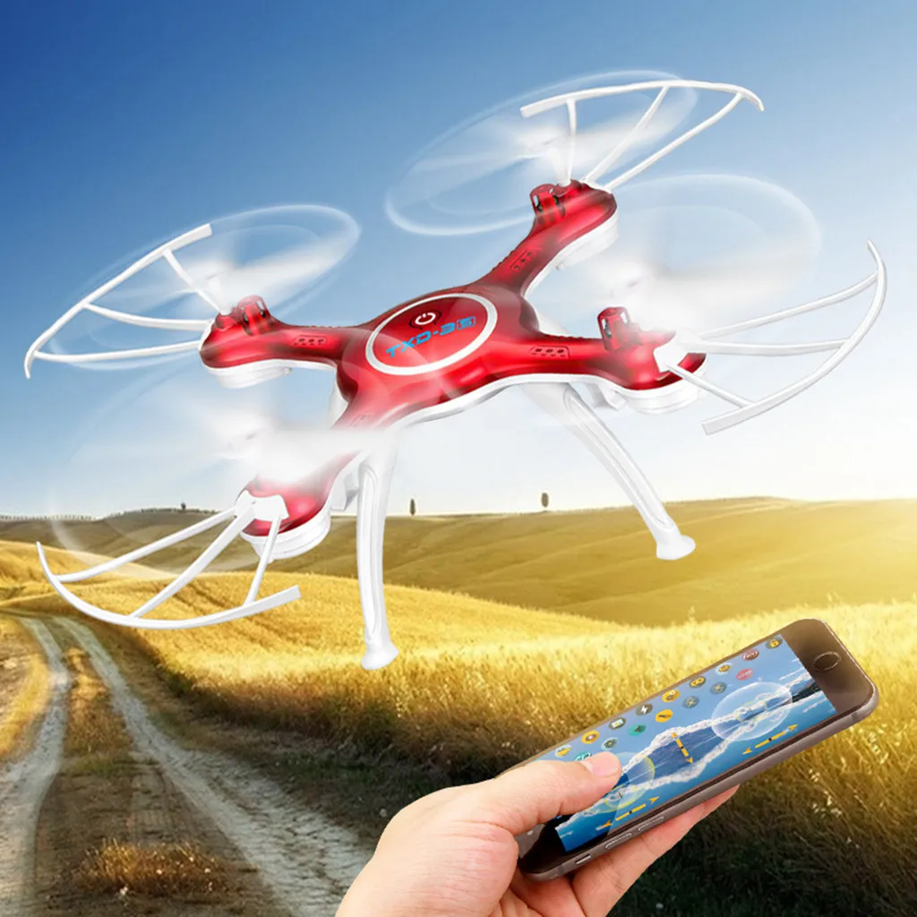 Red TXD-3S мини Дрон 2,4G Радиоуправляемый квадрокоптер Безголовый режим управление с помощью приложения для начинающих детей контроль чувствительности тела матовый спрей краска подарок - Комплект: Red