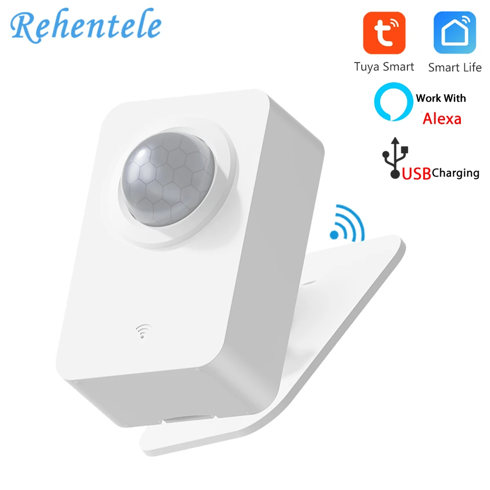 Tuya WIFI Smart PIR Motion Sensor Home Infrared Passive Detector Wireless Home Security System Smart Life Remote alarm siren