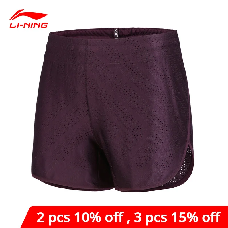 Женские шорты для бега Li Ning 68% полиэстер 32% спандекс удобные дышащие спортивные