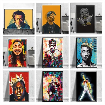 

Tupac J Cole Post Malone XXXTentacion Rapper Pop Stars Photo Square or Round Drill Hoom Decor DIY 5D Full Diamond Painting Gift