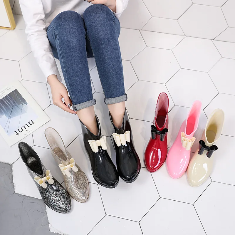 

G2 WOMEN'S Shoes 2019 Summer Indoors And Outdoors Home Fashion Rain Shoes Korean-style WOMEN'S Shoes Waterproof Anti-slip Women'