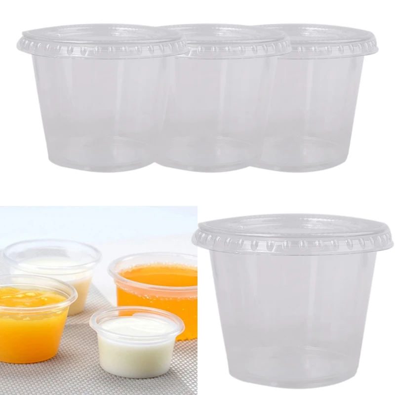 5 шт одноразовые пластиковые коробки прозрачный органайзер для хранения унций