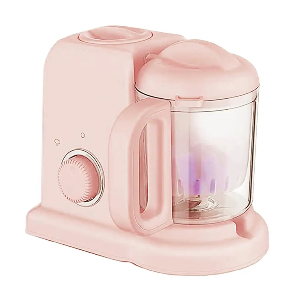 Электрическая для детского питания, одна Паровая плита, блендер, Многофункциональный кухонный комбайн для кормления ребенка, пища на пару, безопасная для младенцев - Цвет: Pink