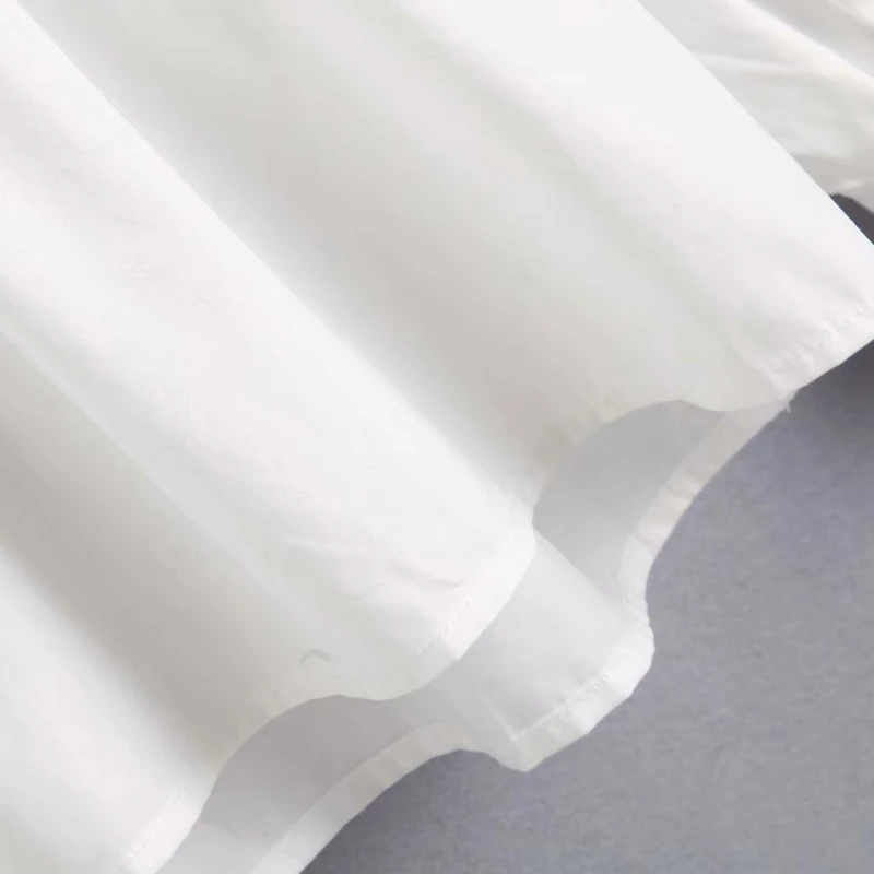 Однотонная женская рубашка из поплина с рюшами и отложным воротником для отдыха, женская блузка с длинными рукавами осенние женские свободные топы S6167
