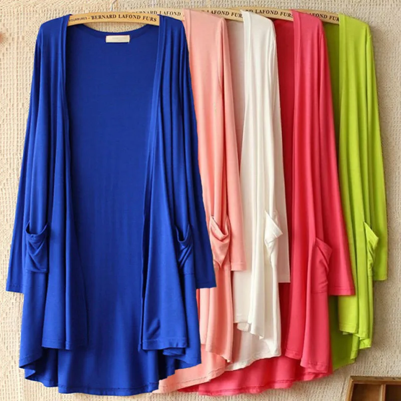Cárdigan de manga larga para mujer, ropa a prueba de Sol de talla grande, abrigos sueltos para aire acondicionado y playa, 3001 14