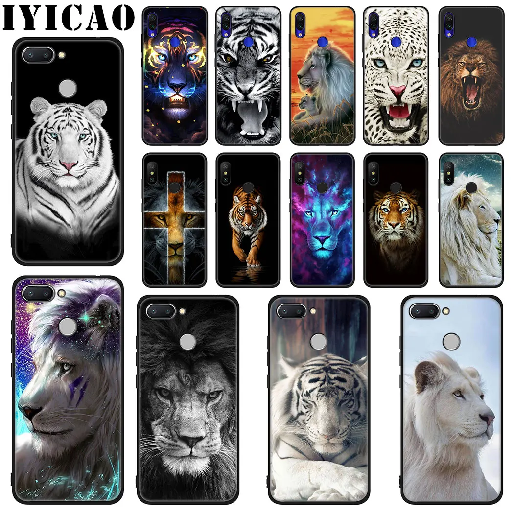 IYICAO Animal Tiger lion Soft Silicone Case for Xiaomi Redmi Go S2 K20 6 Pro 8A 7 7A 6A 5A 4A 5 Plus 4X |