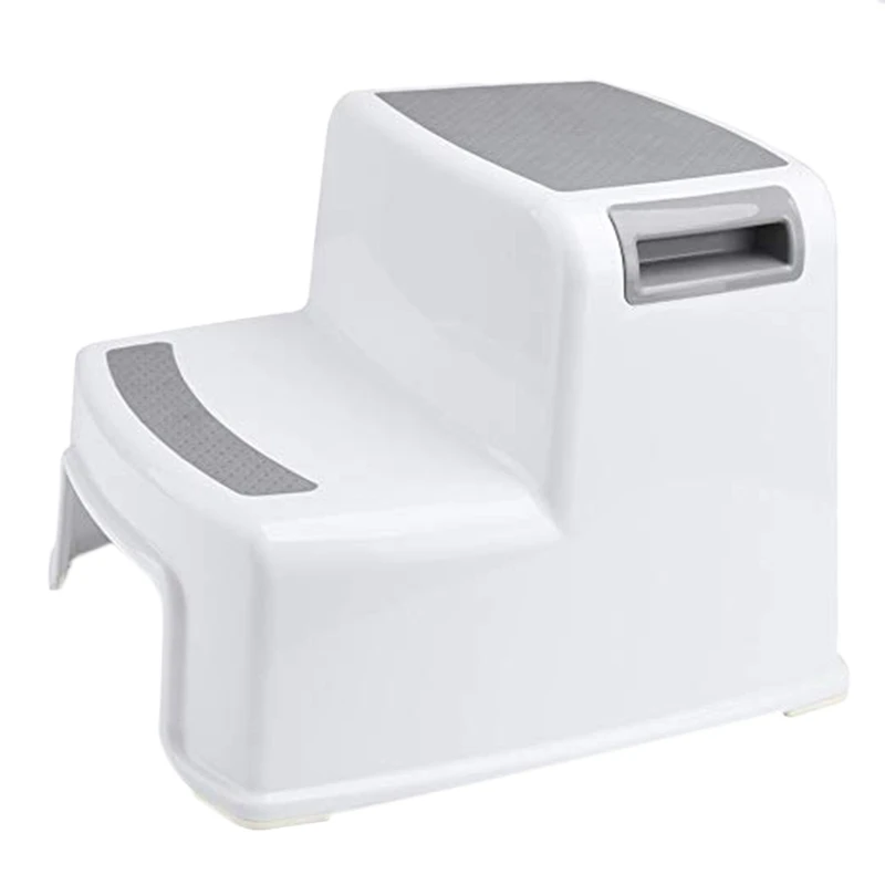 

Wide+2 Step Stool For Kids Toddler Stool For Toilet Potty Training Slip Resistant Soft Grip For Safe As Bathroom Potty Stool And