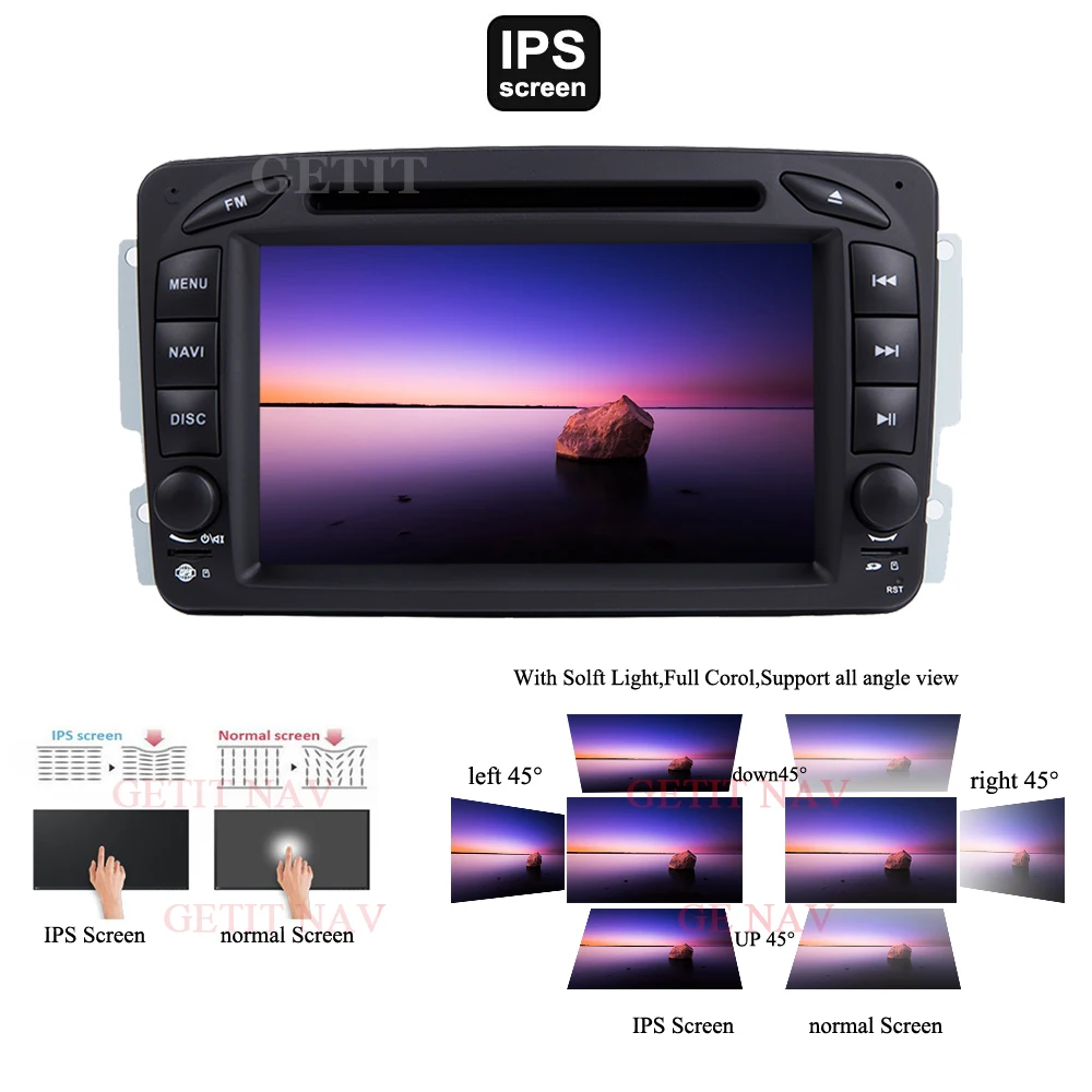 Top DSP IPS Android 9 Car DVD Radio player For Mercedes Benz E-W210 CLK W209 C-Class W203 W463 W208 Vaneo Vito GPS stereo BT WIFI 3