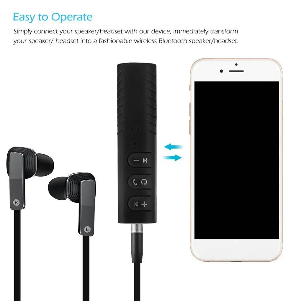Lavalier автомобиль Hands-free Bluetooth Mini 3,5 мм вспомогательный аудиоресивер 4,1 HD заменитель адаптера вызова