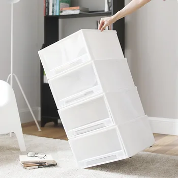 

Beauty alone can be superimposed dormitory receive a box of clothes receive collation and transparent drawer plastic bin