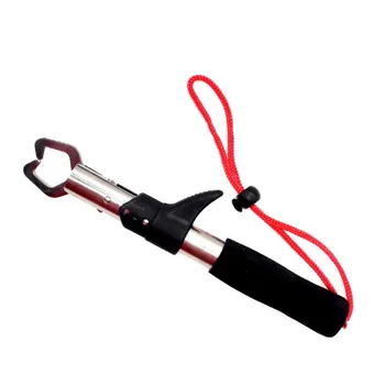 

Fish Grip Control Fish Clamp Device Stainless Steel Fishing Lip Grip Holder Grabber Pliers With Lanyard Fishing Tool Tackle