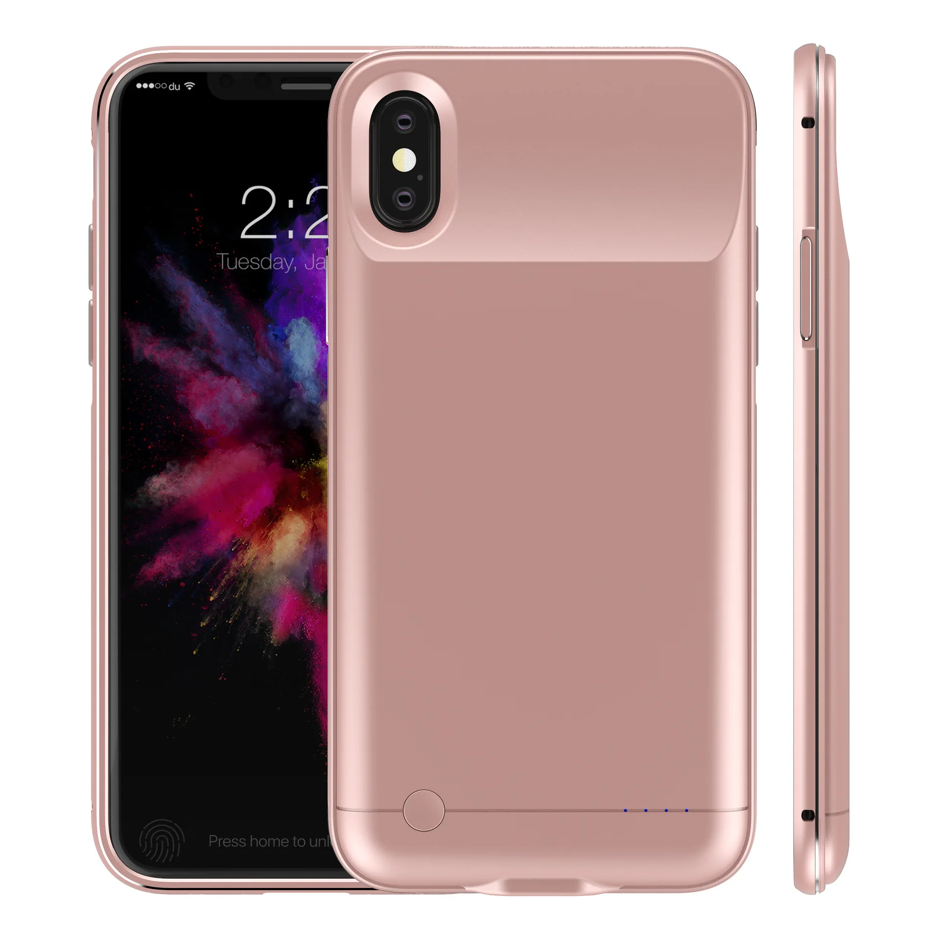Чехол для зарядки внешнего аккумулятора для iPhone X, чехол для зарядки, портативный резервный внешний аккумулятор, чехол