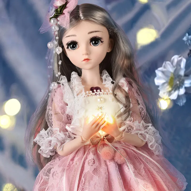 18 дюймов BJD кукла 1/4 SD куклы мяч соединенных с одеждой наряд обувь парик волос куклы с макияжем для девочек - Цвет: 3