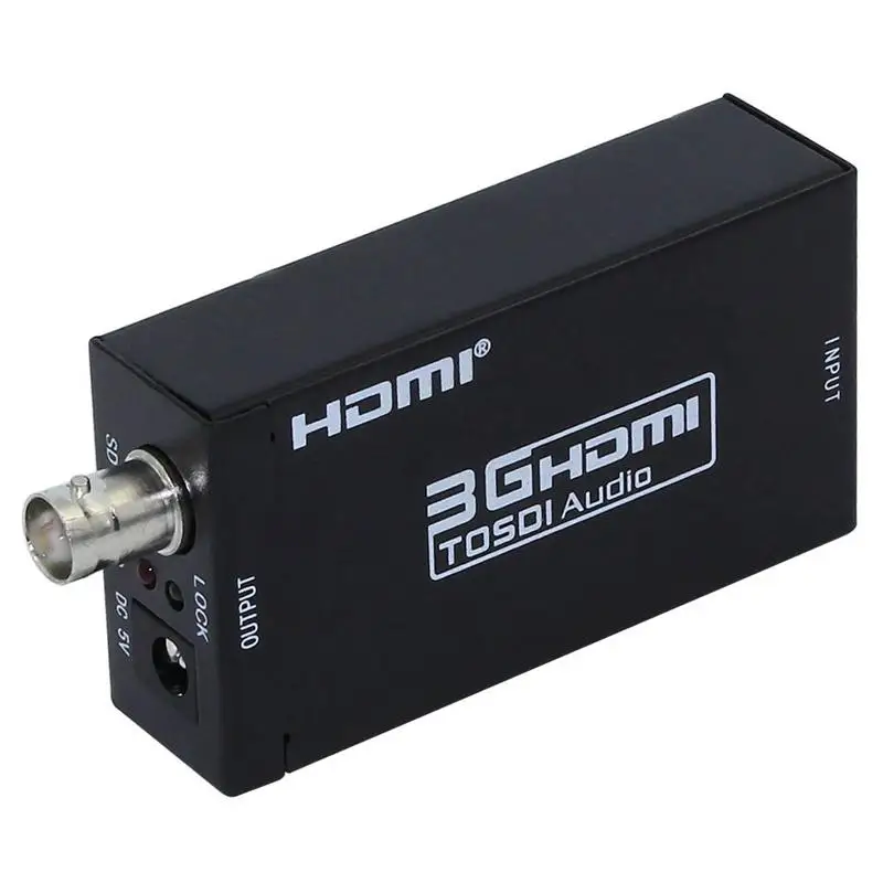 Черный Мини Размер 1080P 3g BNC SDI в HDMI конвертер адаптер Поддержка SD/HD-SDI/3G-SDI сигналы, показывающие мультимедиа ЕС разъем