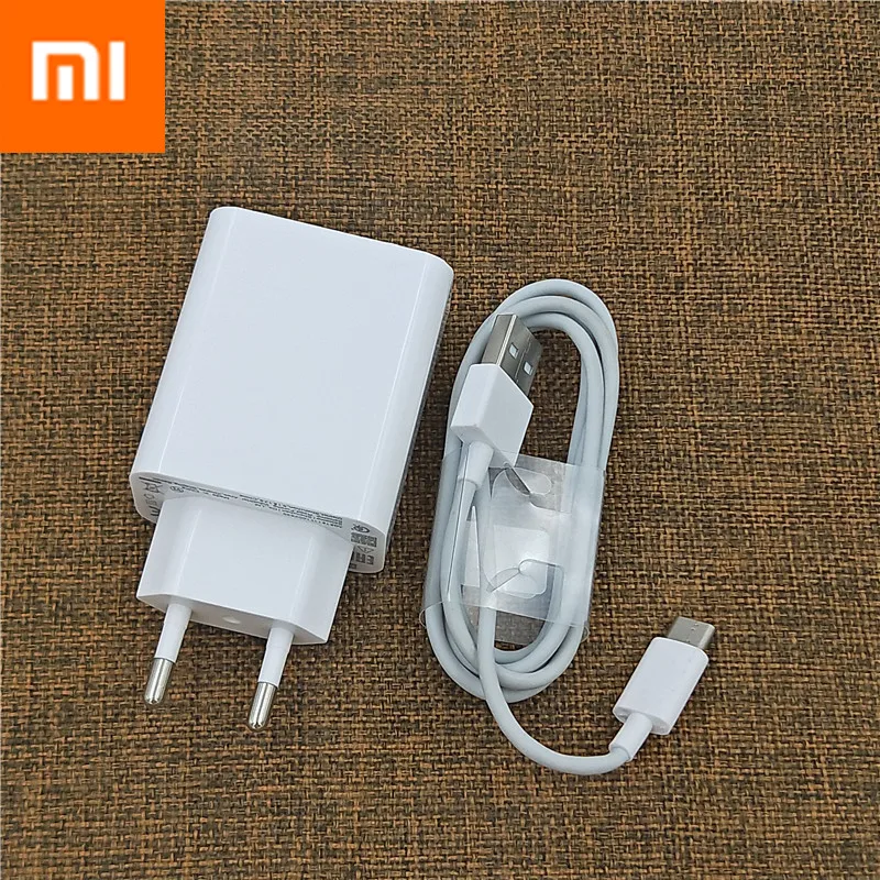 27 Вт QC 4,0 быстрое настенное зарядное устройство ЕС+ кабель usb type-C для Xiaomi 9 SE 5 8 8SE Mix2 3 Mix2s 6 6X Note 2 Max3 RedMi Note 7 K20 PRO