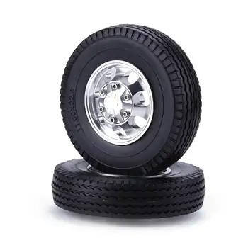 

2pcs RC Car Toys Front Wheel Truck Tire for 1/14 Tamiya Climbing Trailer 4pcs RC Car Shell Stand Portal Drive Housing for RC Toy