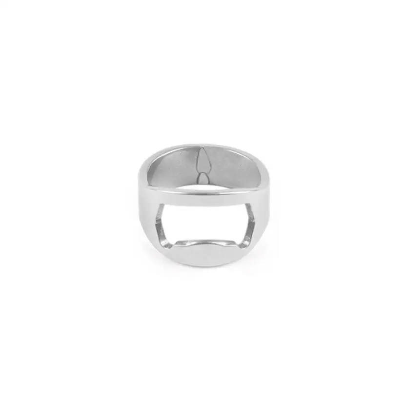 Silver 3Pcs 3 шт. кольцо из нержавеющей стали открывалка для бутылок пива Уникальный творческий для кухни гаджеты барные Инструменты открывалка для бутылок - Цвет: Silver 3Pcs