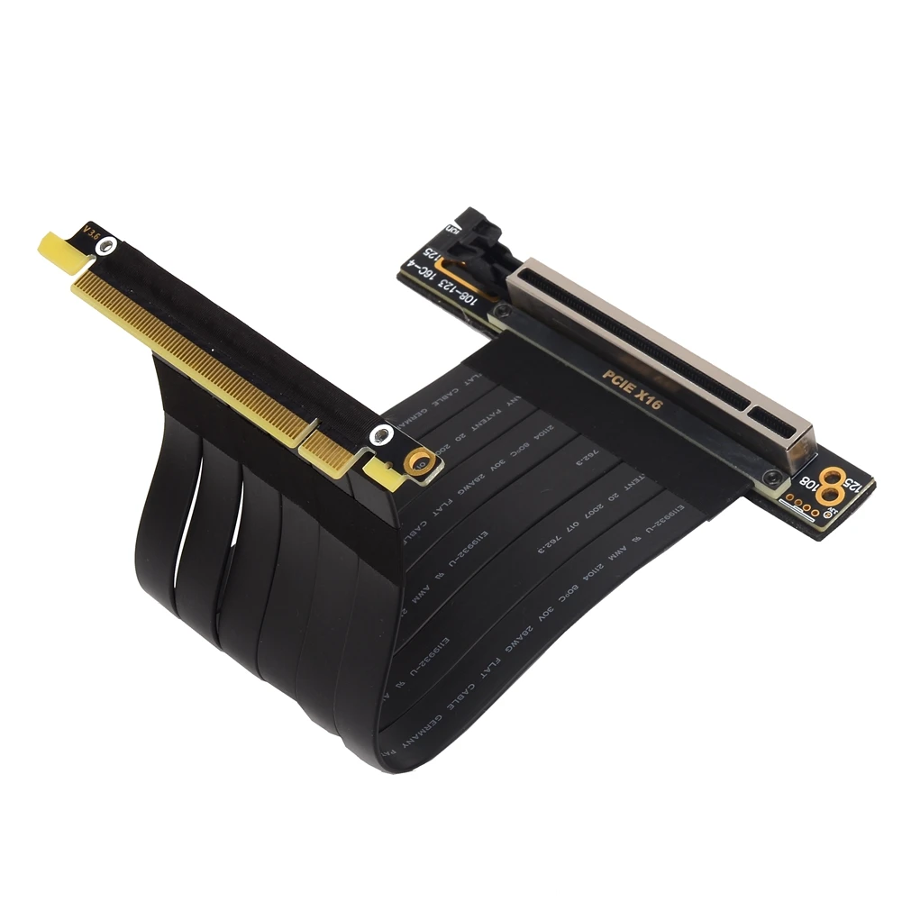 Pci Express-cabo de Extensão Pcie 3.0x16x16 90 Graus Ângulo Reto 16x16 Extensor de Fita para Vertical e Gráfico - Imagem 6