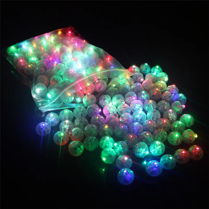 RGB 100 шт/лот переключатель шар Светодиодная светящаяся вспышка лампы тумблер световые круглые фонари Рождественские Свадебные украшения Декор ко дню рождения - Цвет: RGB