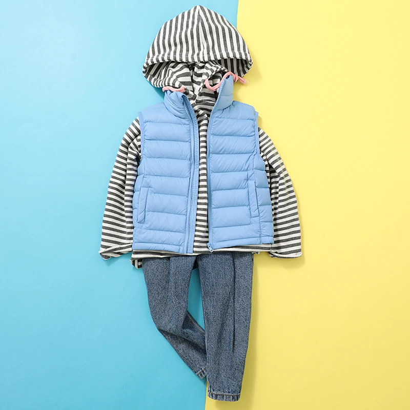 Kids Vest Coat Autumn Duck Down Sleeveless Waistcoats Boys Girls