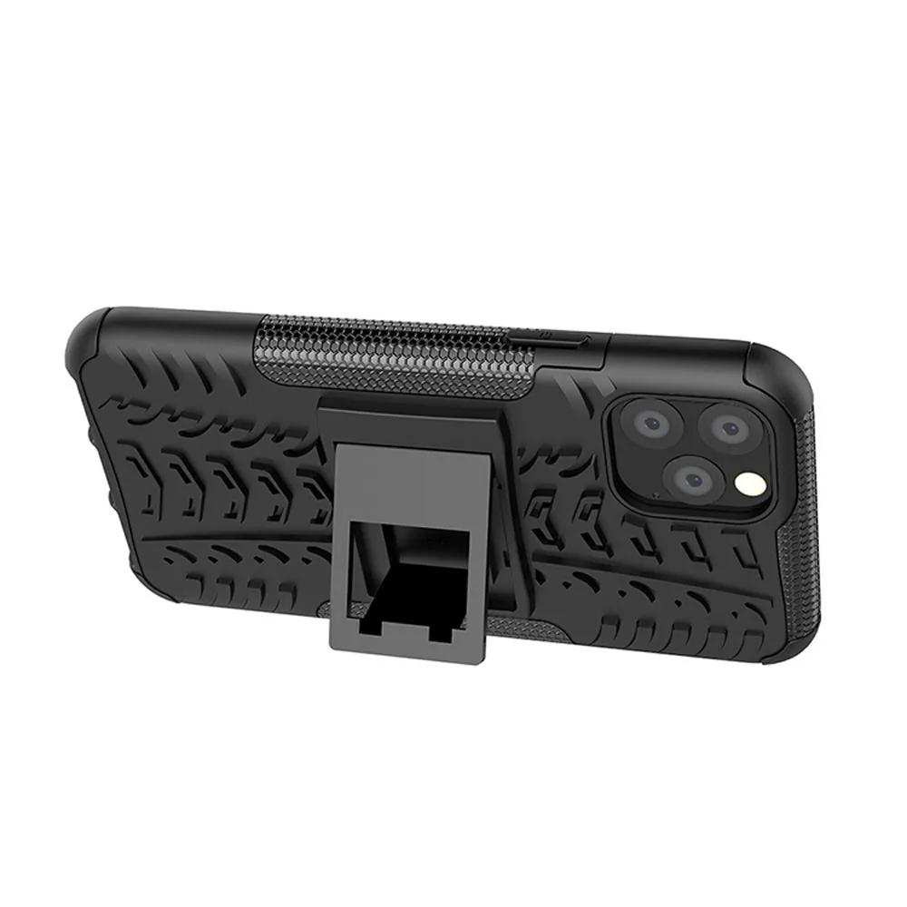 For Iphone 11 PRO MAX  scratch-resistant Shockproof Phone Case Luxury Hard Matte Cover with kick stand  High Quality Phone Case
