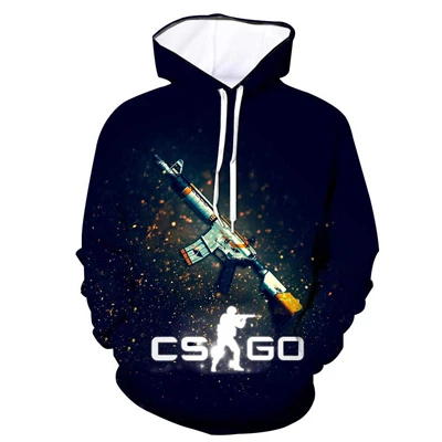 19 осень новая мужская Толстовка забавная игра CS GO 3D печать Толстовка Мужская Уличная толстовка мужская и женская хип-хоп пуловер большой размер Одежда - Цвет: ZLC-DL-CS17