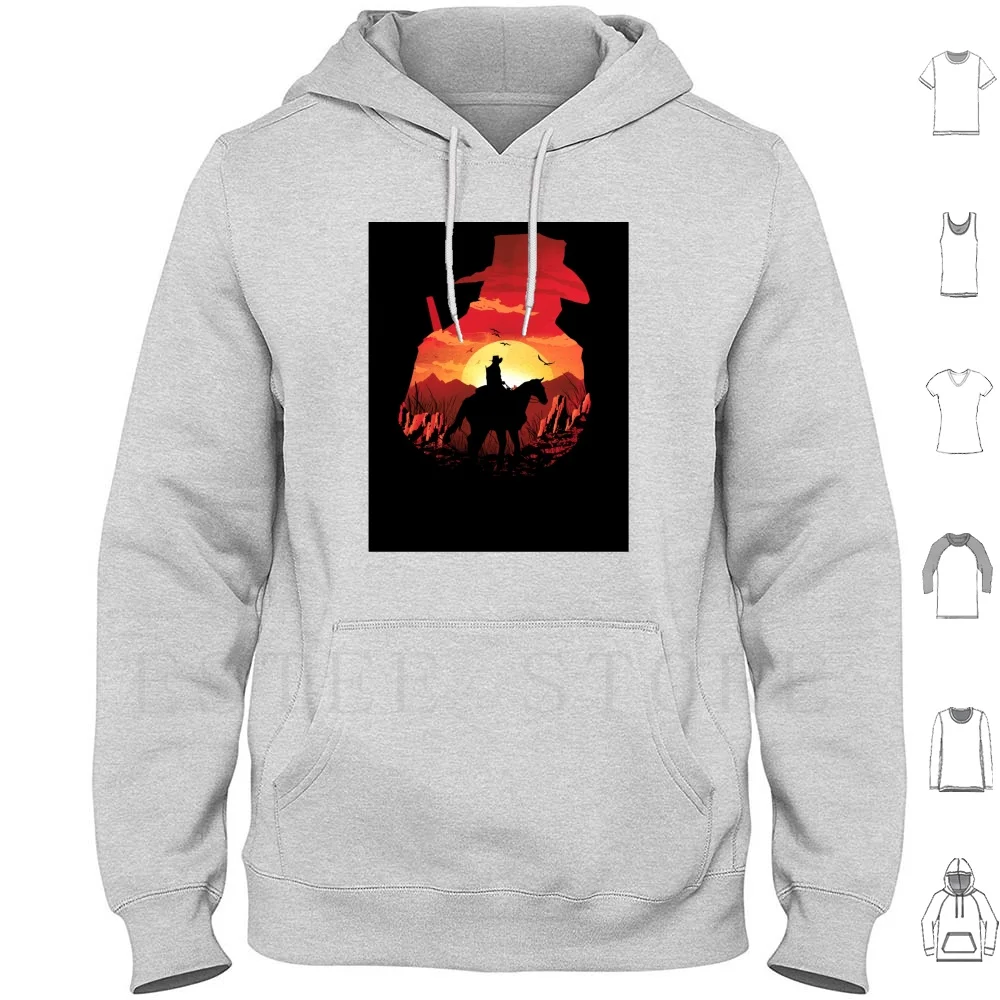 Red Cowboys Felpa Con Cappuccio Manica Lunga Dead Playstation Ps4 Red Redemtion Ansia Assassins Comedy Cowboy Horse Cowboys Creed