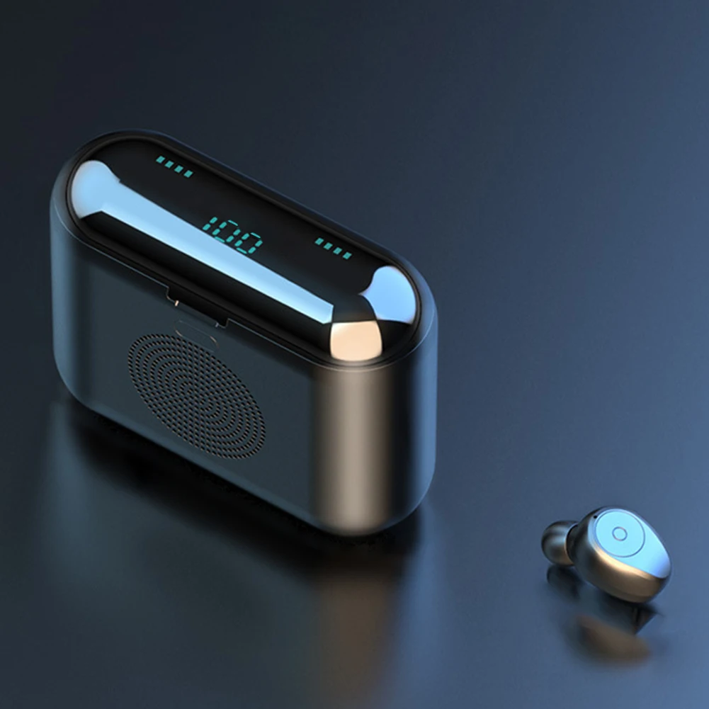 Водонепроницаемый держатель телефона объемный звук, Bluetooth 5,0, Hi-Fi, Шум снижение с зарядный чехол светодиодный Мощность Дисплей Беспроводной для наушников-вкладышей