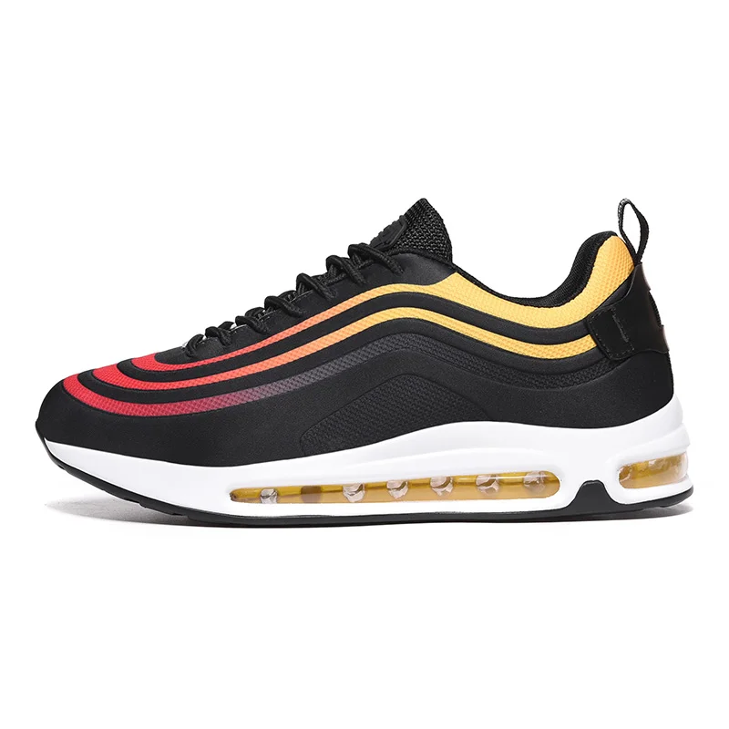 Black Shoes VESONAL/брендовые качественные повседневные кроссовки из искусственной кожи; Мужская обувь; легкие кроссовки для бега с воздушной подушкой; Осенняя мужская трендовая обувь года - Цвет: Black Shoes
