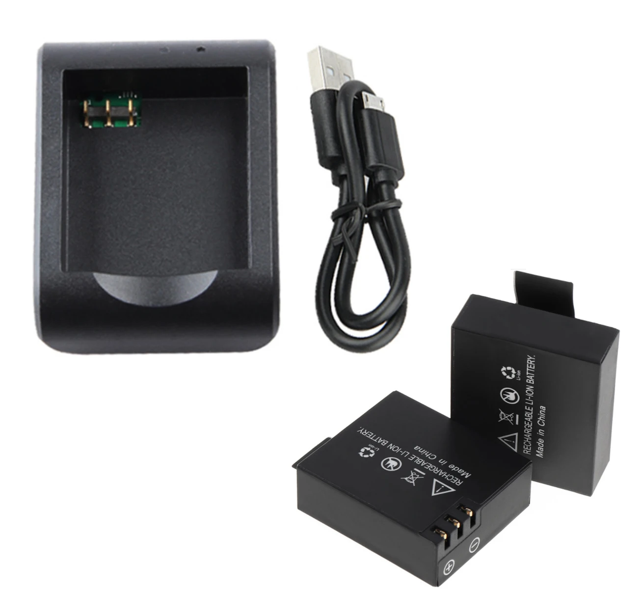 Аккумулятор 900 мА · ч и зарядное устройство с двумя USB-портами для спортивной