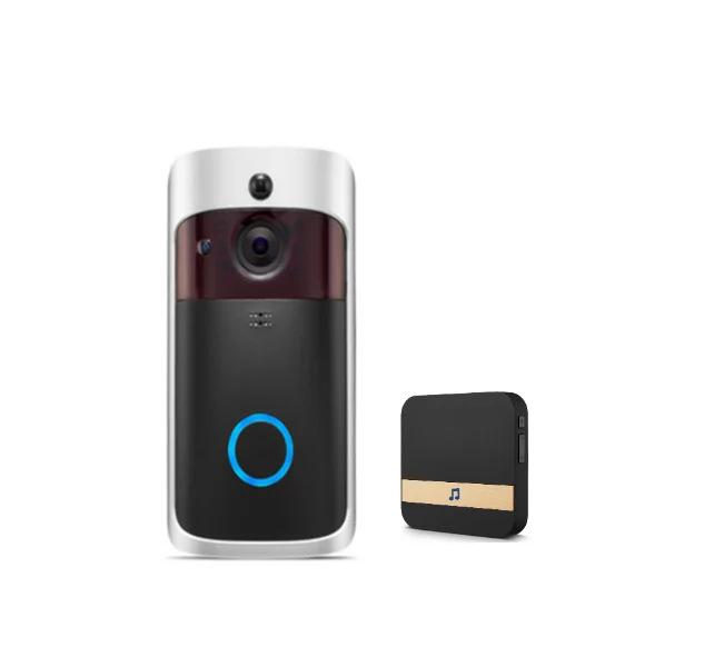 set 2 Умный wifi дверной звонок Deurbel видеодомофон Deurbel 720P Telefoontje дверной звонок домашняя охранная сигнализация IR Nachtzicht IP камера 1MP - Цвет: set 2